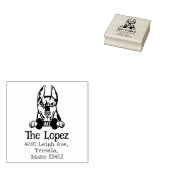 Doberman Dog, Custom Return Address Rubberstempel (Gestempeld)