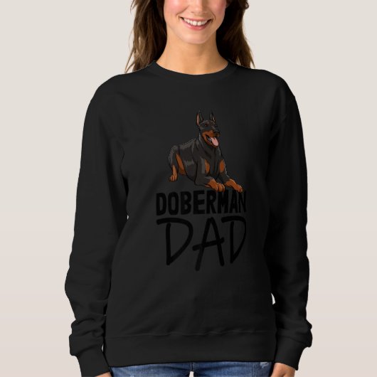 Doberman Dog Dad Women Love Doberman Bread Love Trui (Voorkant)