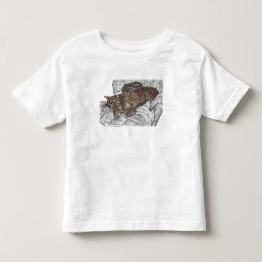 Doberman Dog en Puppy Kinder Shirts (Voorkant)