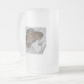 Doberman Dog en Puppy Matglas Bierpul (Voorkant links)