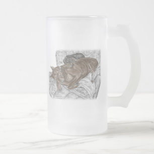 Doberman Dog en Puppy Matglas Bierpul