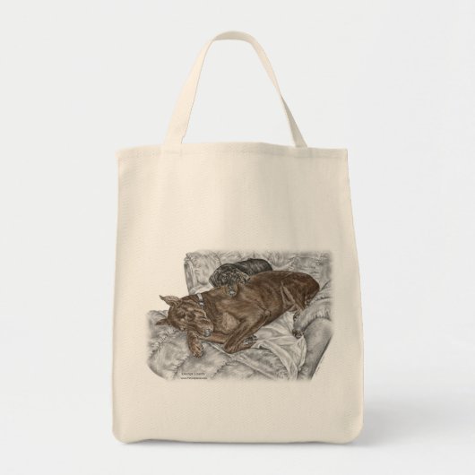Doberman Dog en Puppy Tote Bag (Voorkant)