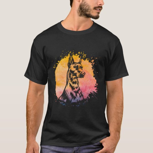 Doberman Dog Funny Gezegde T-shirt (Voorkant)