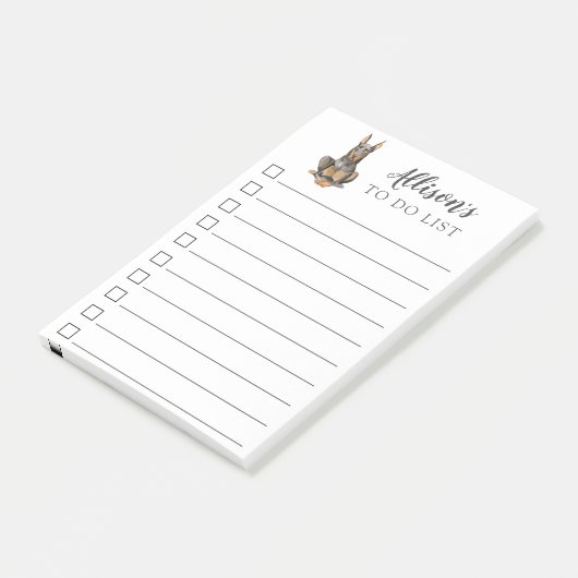 Doberman Dog gepersonaliseerd om lijst te doen Post-it® Notes (Schuin)
