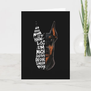 Doberman Dog Gezegde Harmless Gift Kaart