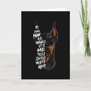 Doberman Dog Gezegde Onschadelijk Gift Kaart