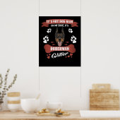 Doberman Dog Hair Glitter Poster (Keuken)