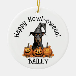 Doberman Dog Halloween Keramisch Ornament