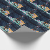 Doberman Dog Halloween Truck Scary Night Cadeaupapier (Hoek)