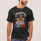 Doberman Dog Happy Paaster Bunny Eggs Easter T-shirt (Voorkant)