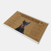 Doberman Dog House regels, als het kapot is, is he Deurmat (Schuin)
