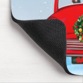 Doberman Dog in auto met kerstman Muismat (Hoek)