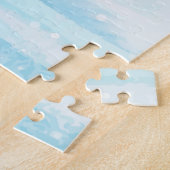 Doberman Dog in kerstcadeauwagen Legpuzzel (Zijkant)