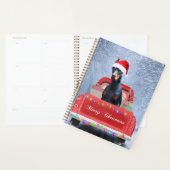 Doberman Dog in sneeuw, met Kerstmis Planner (Display)