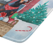 Doberman Dog in sneeuwkersthondenhuis Snijplank (Hoek)