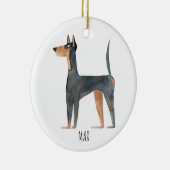 Doberman Dog Keramisch Ornament (Rechts)