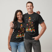 Doberman Dog-kerstboom Lights-kerstkerstkerstfeest T-shirt (Unisex)