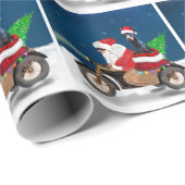 Doberman Dog-kerstkerstkerstman Cadeaupapier (Rol Hoek)