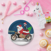 Doberman Dog-kerstkerstkerstman Papieren Bordje (Feest)