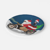 Doberman Dog-kerstkerstkerstman Papieren Bordje (Gekanteld)