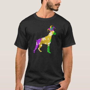 Doberman Dog Mardi Gras Carnivalen Funny Puppy Lov T-shirt