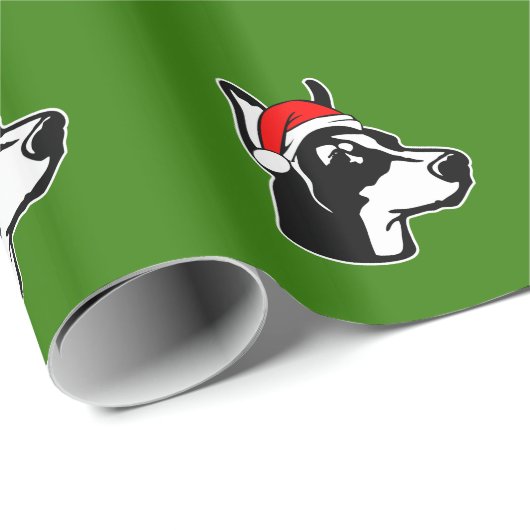 Doberman Dog met kerstkerstkerstkerstkerstkerstker Cadeaupapier (Rol Hoek)