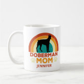  Doberman Dog Mom Sunset gepersonaliseerd Koffiemok (Links)