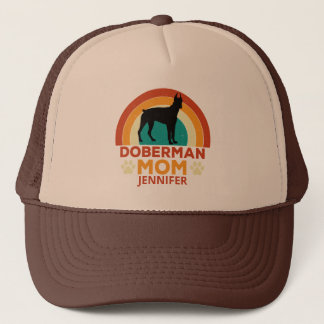 Doberman Dog Mom Sunset gepersonaliseerd Trucker Pet