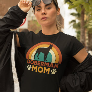 Doberman Dog Mom Sunset T-shirt