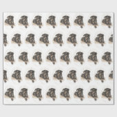 Doberman Dog Natural Ears Cadeaupapier (Vlak)