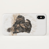 Doberman Dog Natural Ears Case-Mate iPhone Case (Achterkant (horizontaal))