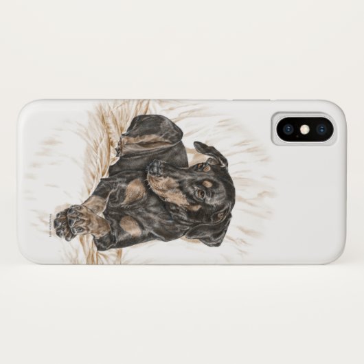 Doberman Dog Natural Ears Case-Mate iPhone Case (Achterkant (horizontaal))