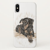 Doberman Dog Natural Ears Case-Mate iPhone Case (Achterkant)