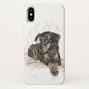 Doberman Dog Natural Ears Case-Mate iPhone Case