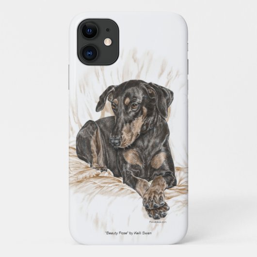 Doberman Dog Natural Ears Case-Mate iPhone Case (Achterkant)