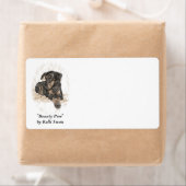 Doberman Dog Natural Ears Etiket (Insitu)