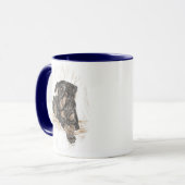 Doberman Dog Natural Ears Mok (Voorkant links)