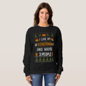 Doberman Dog Owner Doxie Ugly Christmas Sweater (Voorkant volledig)