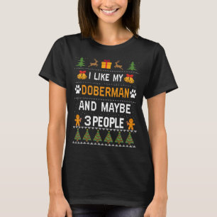 Doberman Dog Owner Doxie Ugly kerstSweater T-shirt