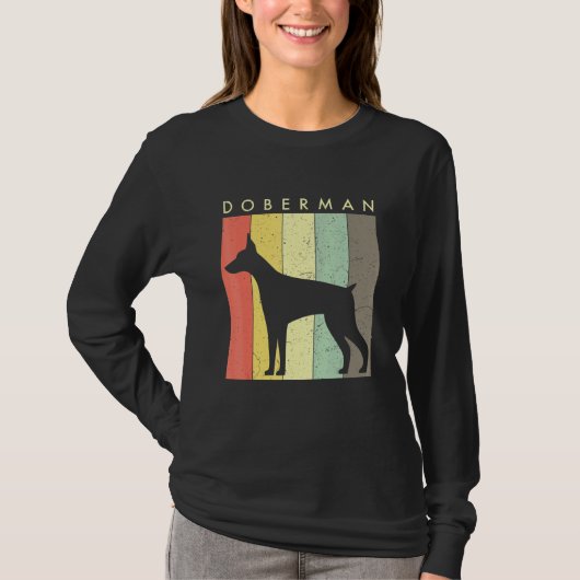 Doberman Dog Retro Doberman T-shirt (Voorkant)