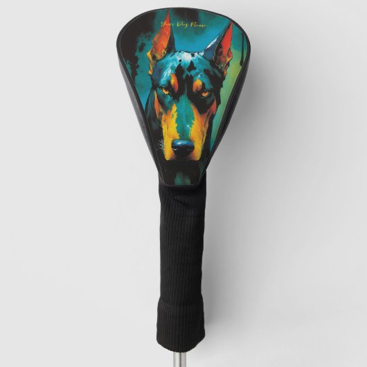 Doberman Dog - Samenstelling 001 Golfheadcover (Voorkant)