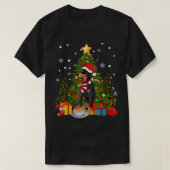 Doberman Dog Santa Hat Kerstkoffie 2021 Dog G T-shirt (Design voorkant)