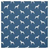 Doberman dog silhouette marvy blue stof (Swatch)