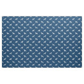 Doberman dog silhouette marvy blue stof (Fat Quarter)