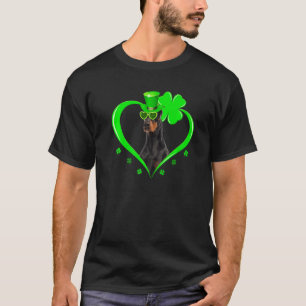 Doberman Dog St Patrick S Day Shamrock Costuum T-shirt