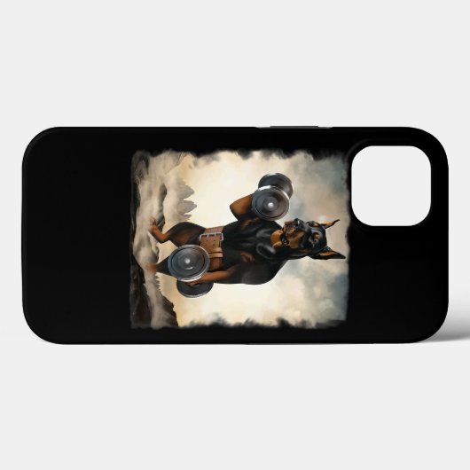 Doberman Dog-training Spiertraining Gewichtstoenam Case-Mate iPhone Case (Achterkant (horizontaal))