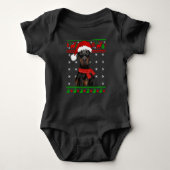 Doberman Dog Ugly Sweater Kerstmis Puppy Dog Love Romper (Voorkant)