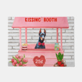 Doberman Dog Valentijnsdag Kissing Booth Deurmat (Voorkant)