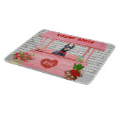 Doberman Dog Valentijnsdag Kissing Booth Snijplank (Hoek)