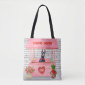 Doberman Dog Valentijnsdag Kissing Booth Tote Bag (Voorkant)
